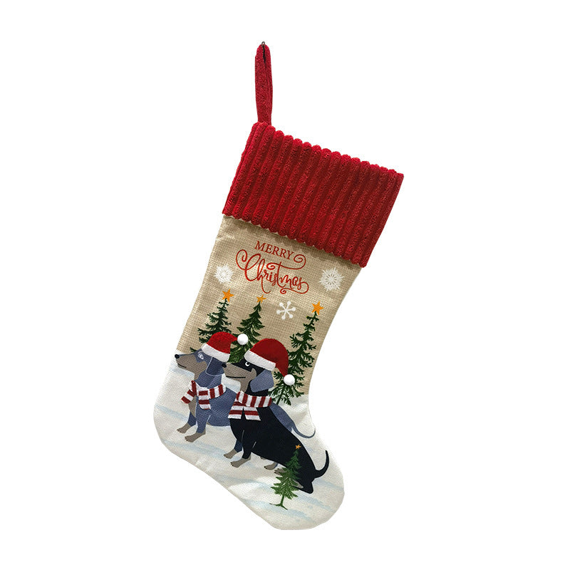 Dog print Christmas Stocking