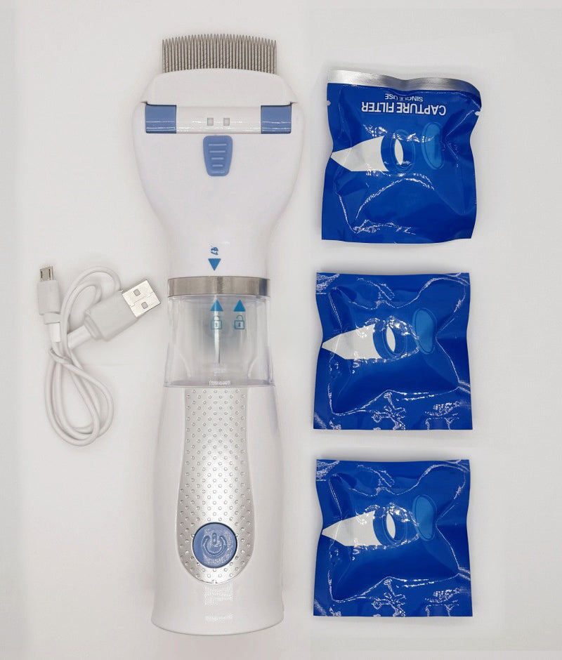 Rechargeable electric flea/lice comb