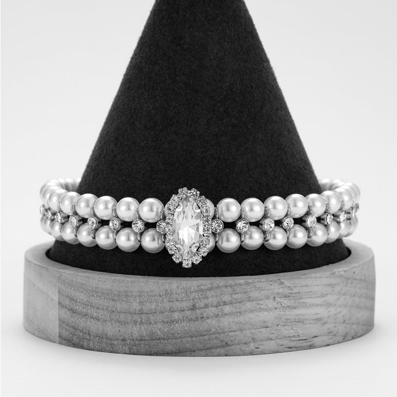 Pearl/Rhinestone Necklace