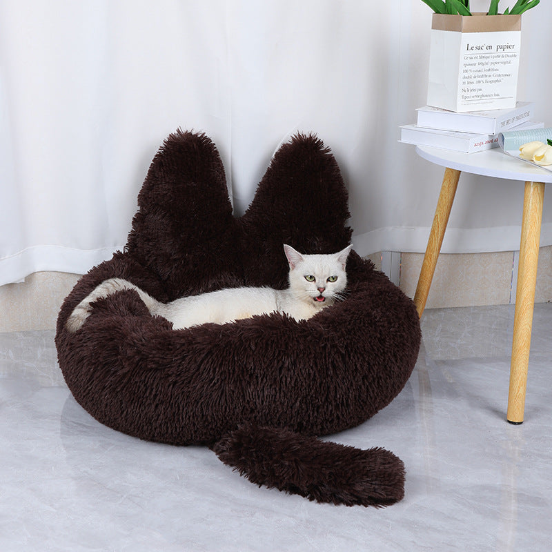 Round Plush Pet Bed