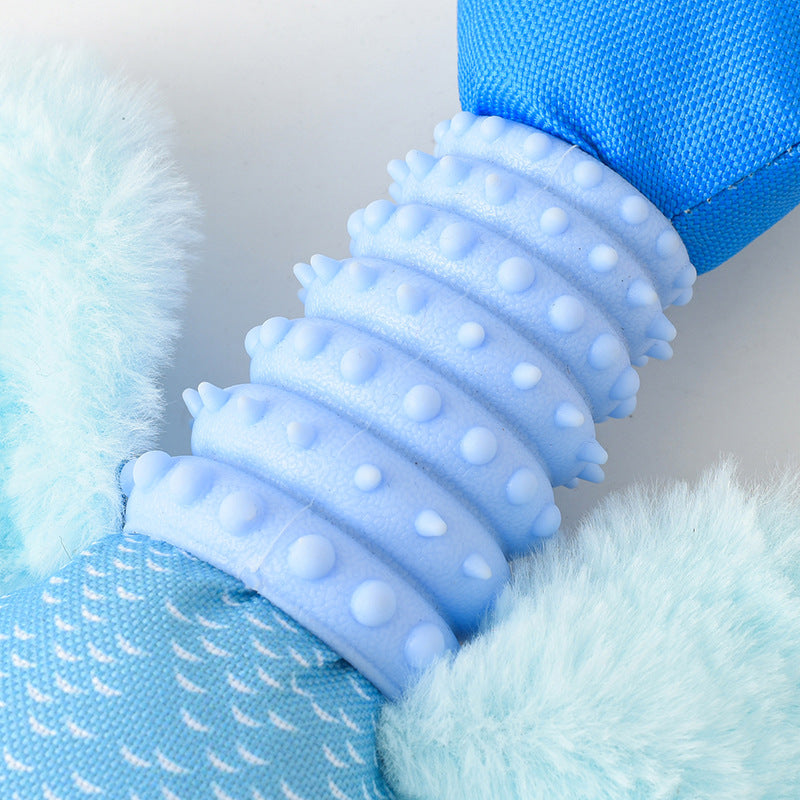 Squeaky Plush Toy with Teether