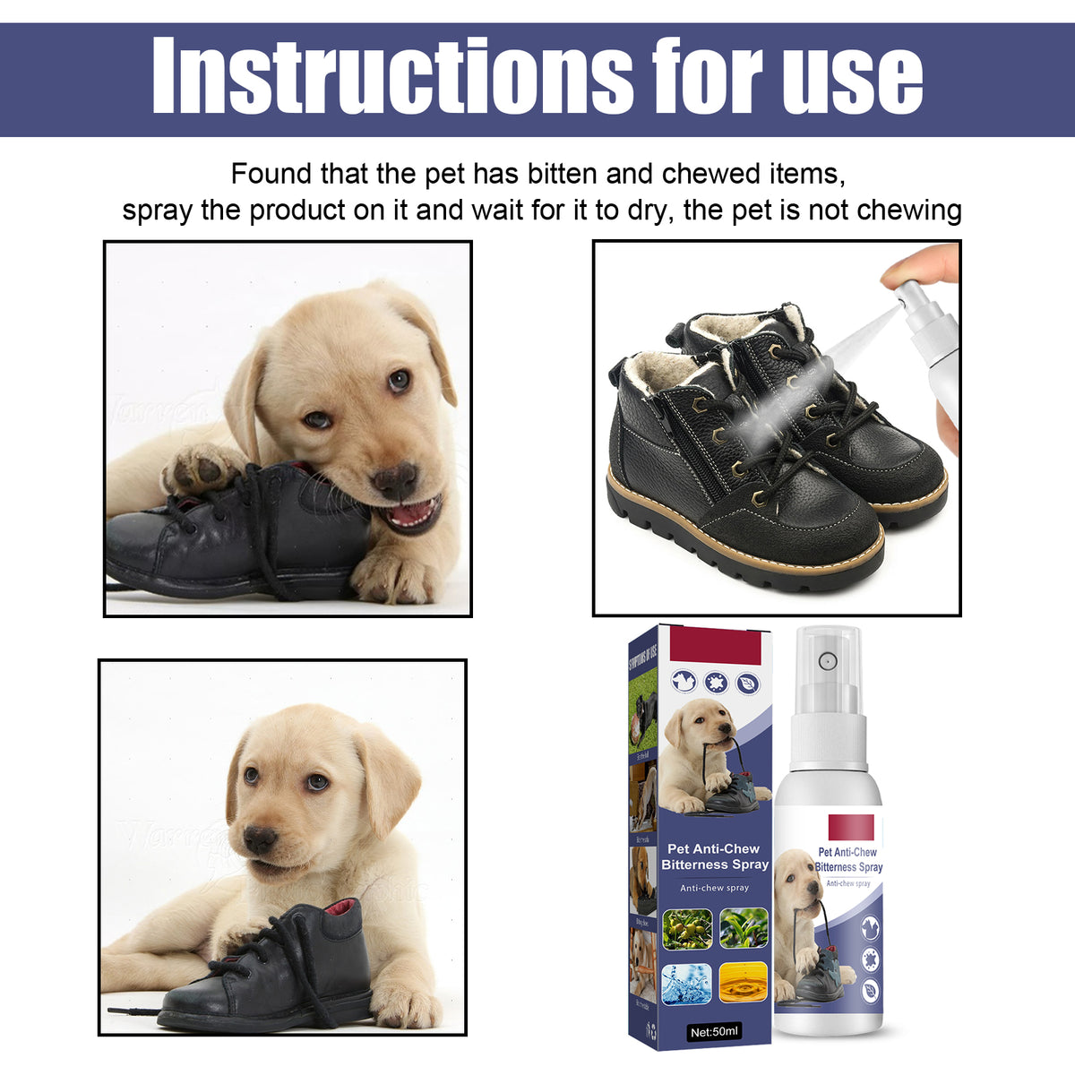 No chew bitter training spray