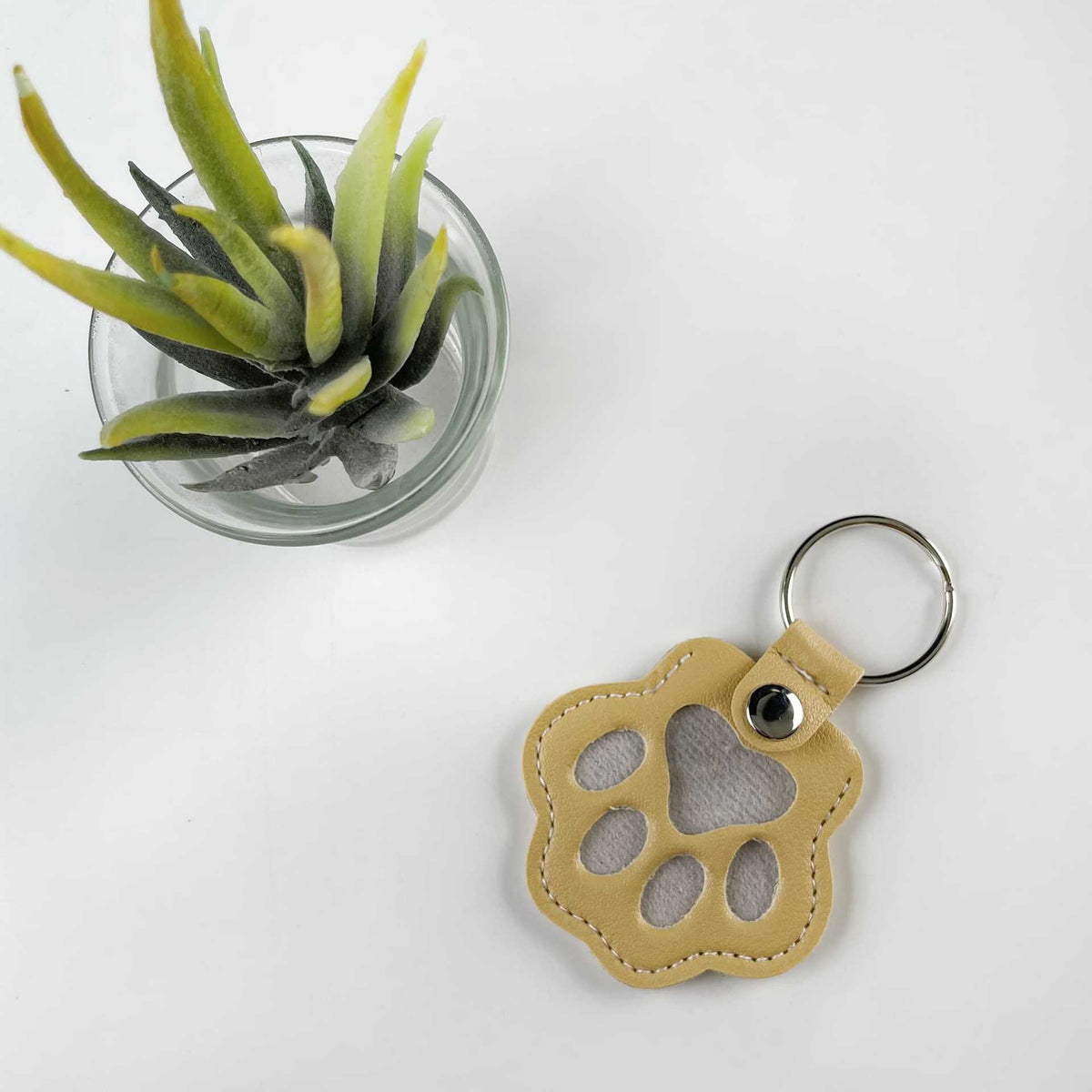 Pet Hair Memorial Keychain