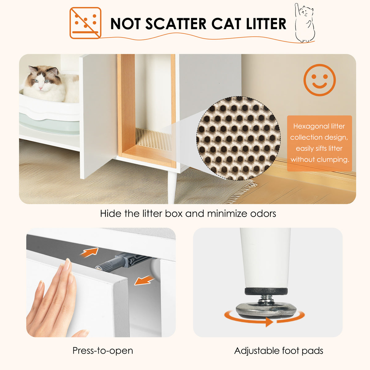 Bathroom sink cabinet/enclosed litter box