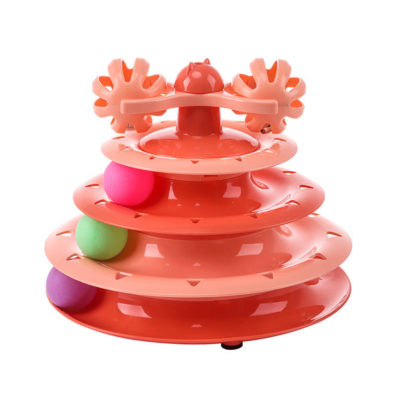 Four-layer track cat turntable