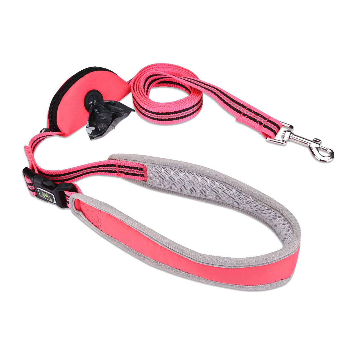 Reflective Leash with Poop Bag Dispenser