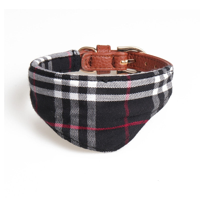 Plaid Bandana/Bow Collar