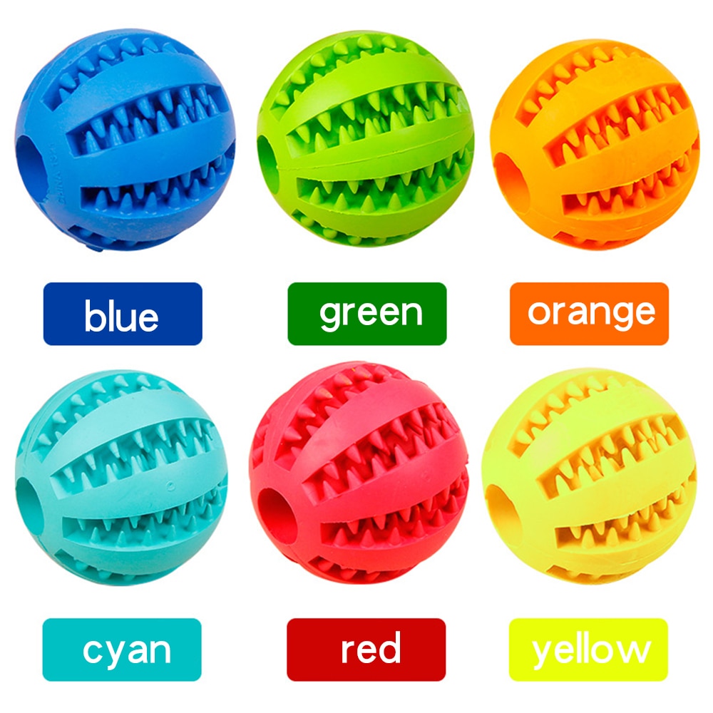 Food dispensing teeth cleaning ball