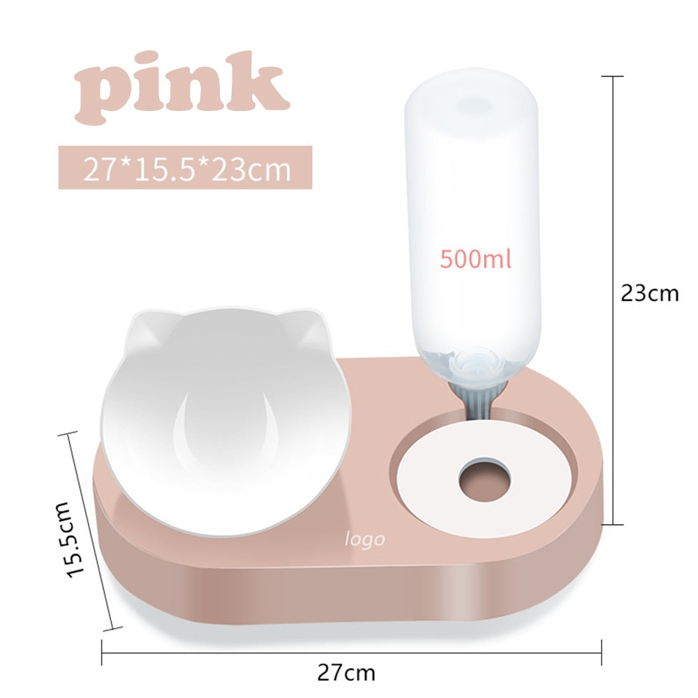 2-in-1 Cat Bowl Water Dispenser