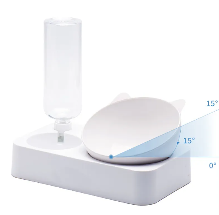 Cat Automatic Waterer with Food Bowl