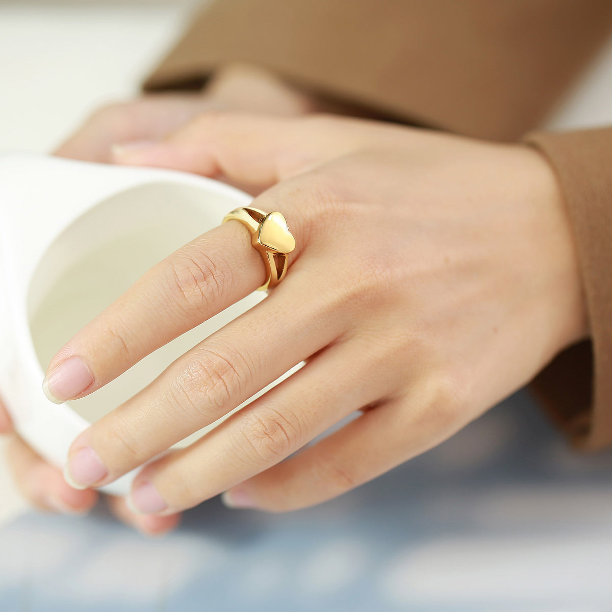 heart-shaped urn ring
