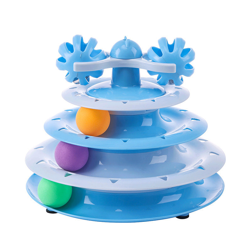 Four-layer track cat turntable