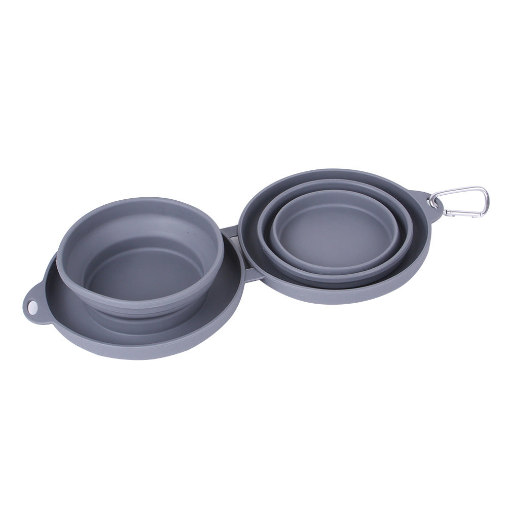 Double Silicone Folding Travel Bowl