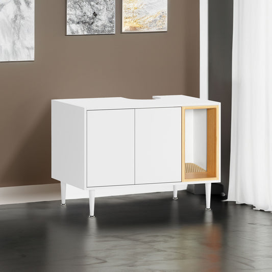 Bathroom sink cabinet/enclosed litter box