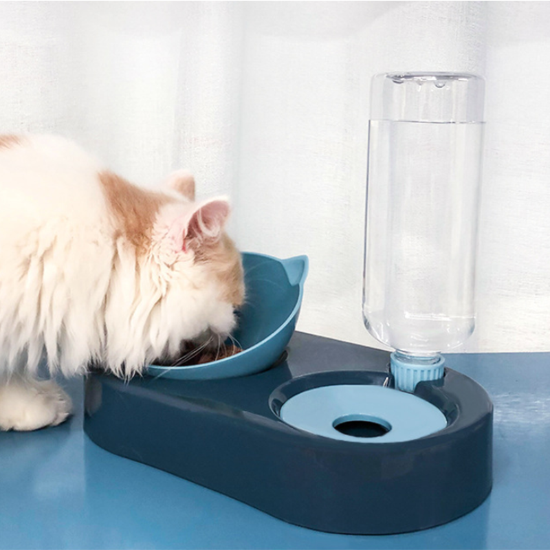 2-in-1 Cat Bowl Water Dispenser