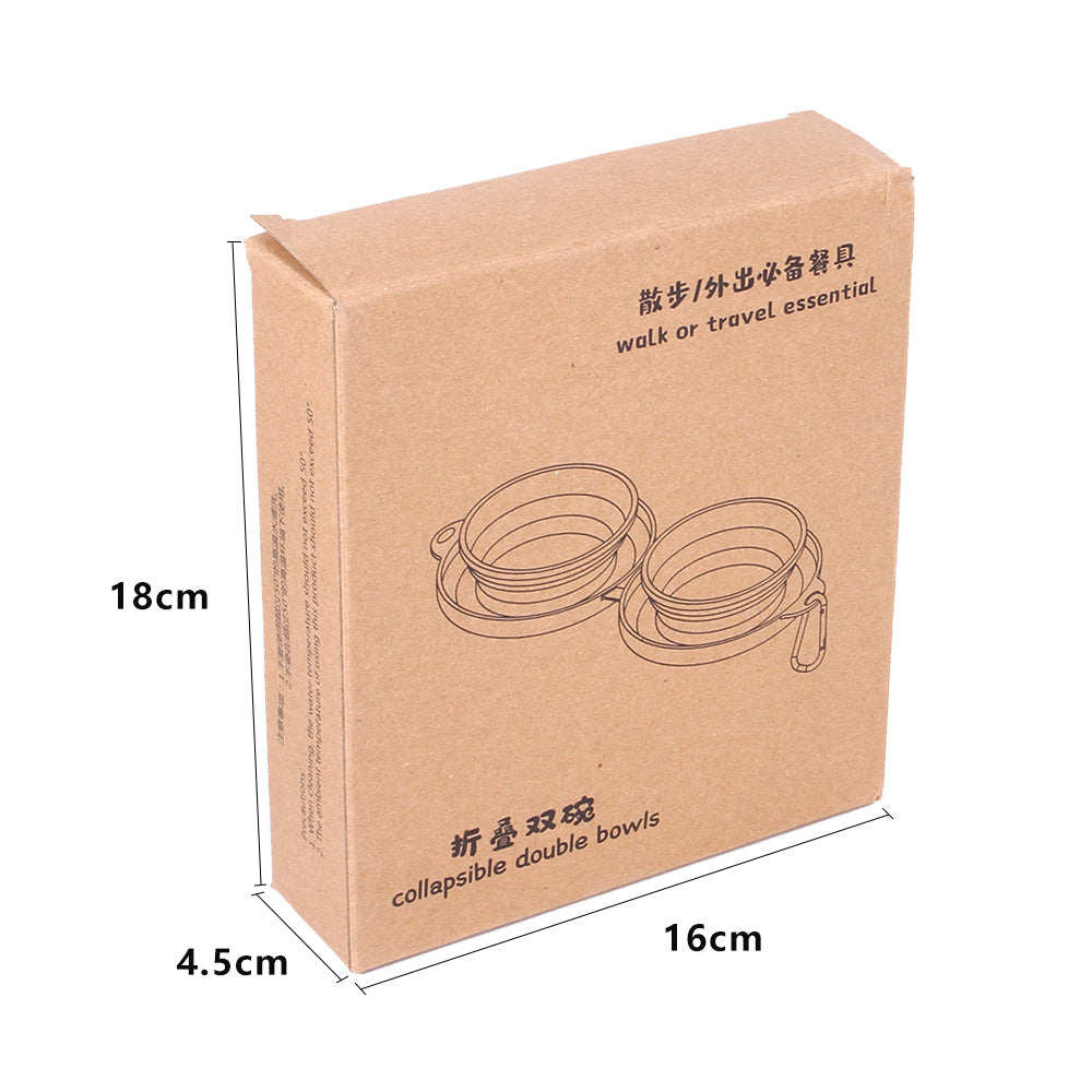 Double Silicone Folding Travel Bowl