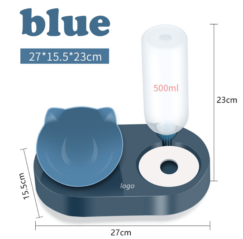 2-in-1 Cat Bowl Water Dispenser