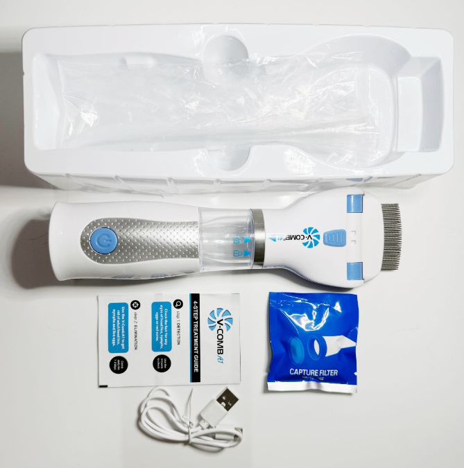 Rechargeable electric flea/lice comb