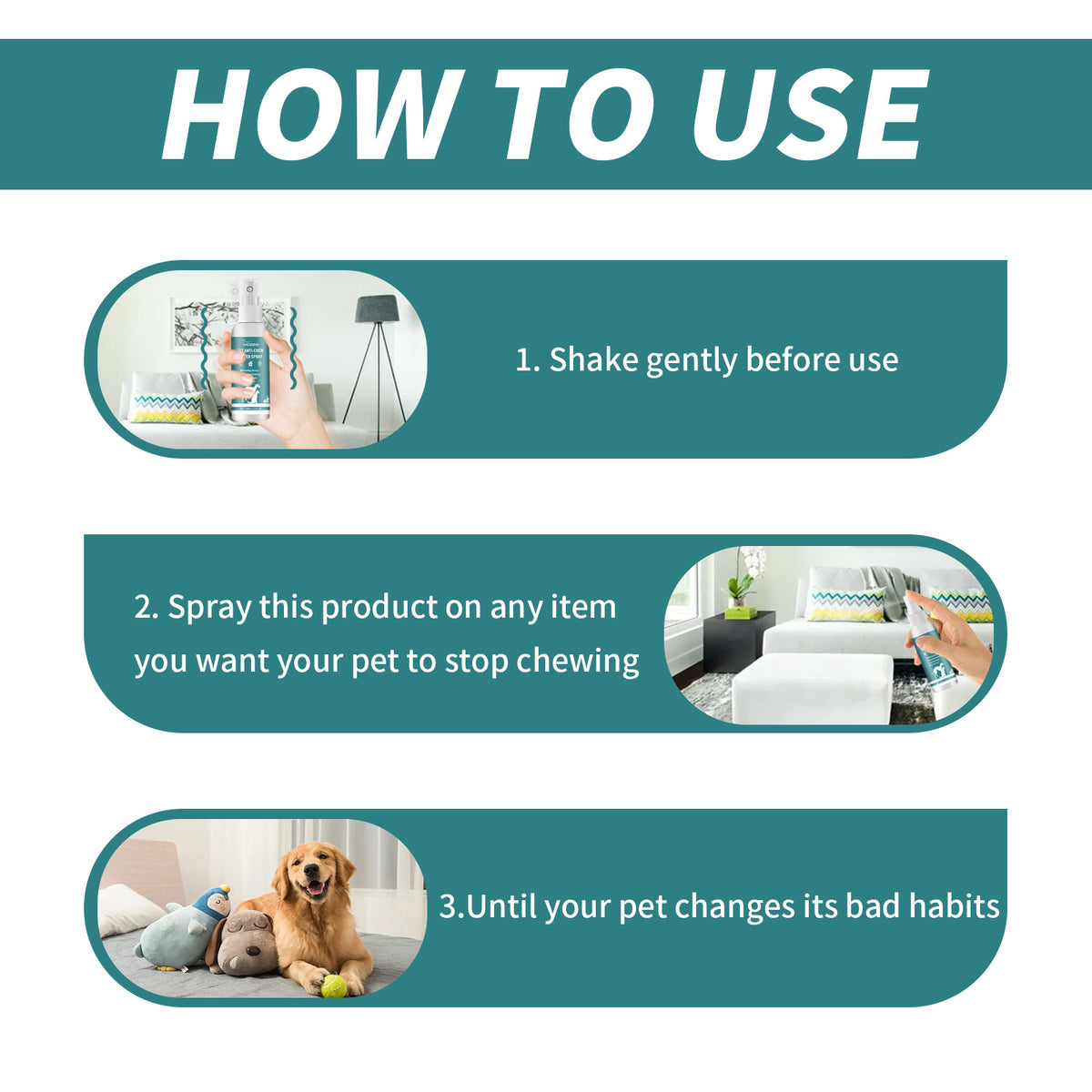 No chew training bitter spray