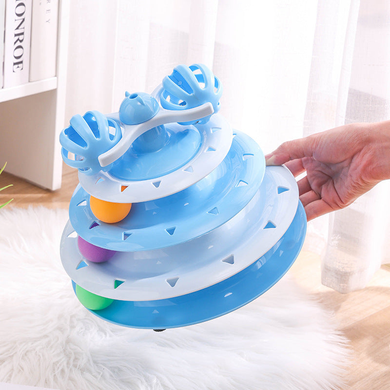 Four-layer track cat turntable