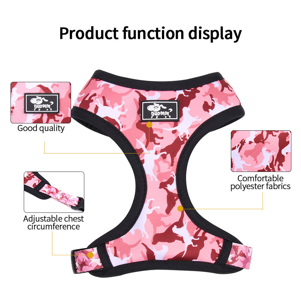 4Pc Harness/Collar/Leash/Poop Bag Set