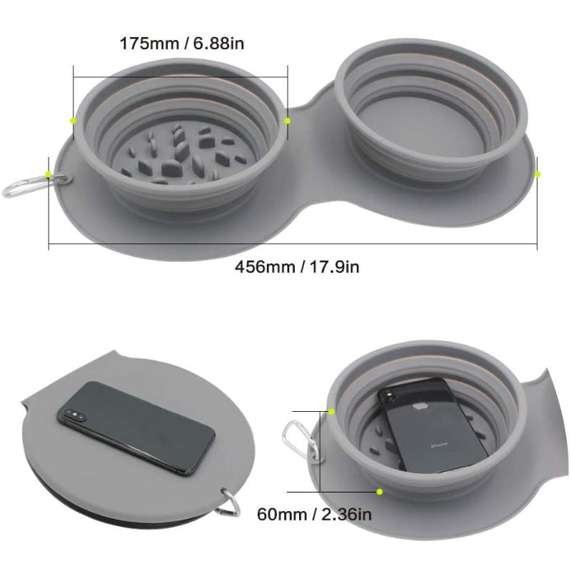 Foldable Silicone Slow Feeder/Water Bowls