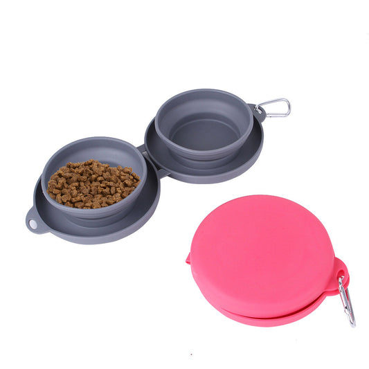 Double Silicone Folding Travel Bowl