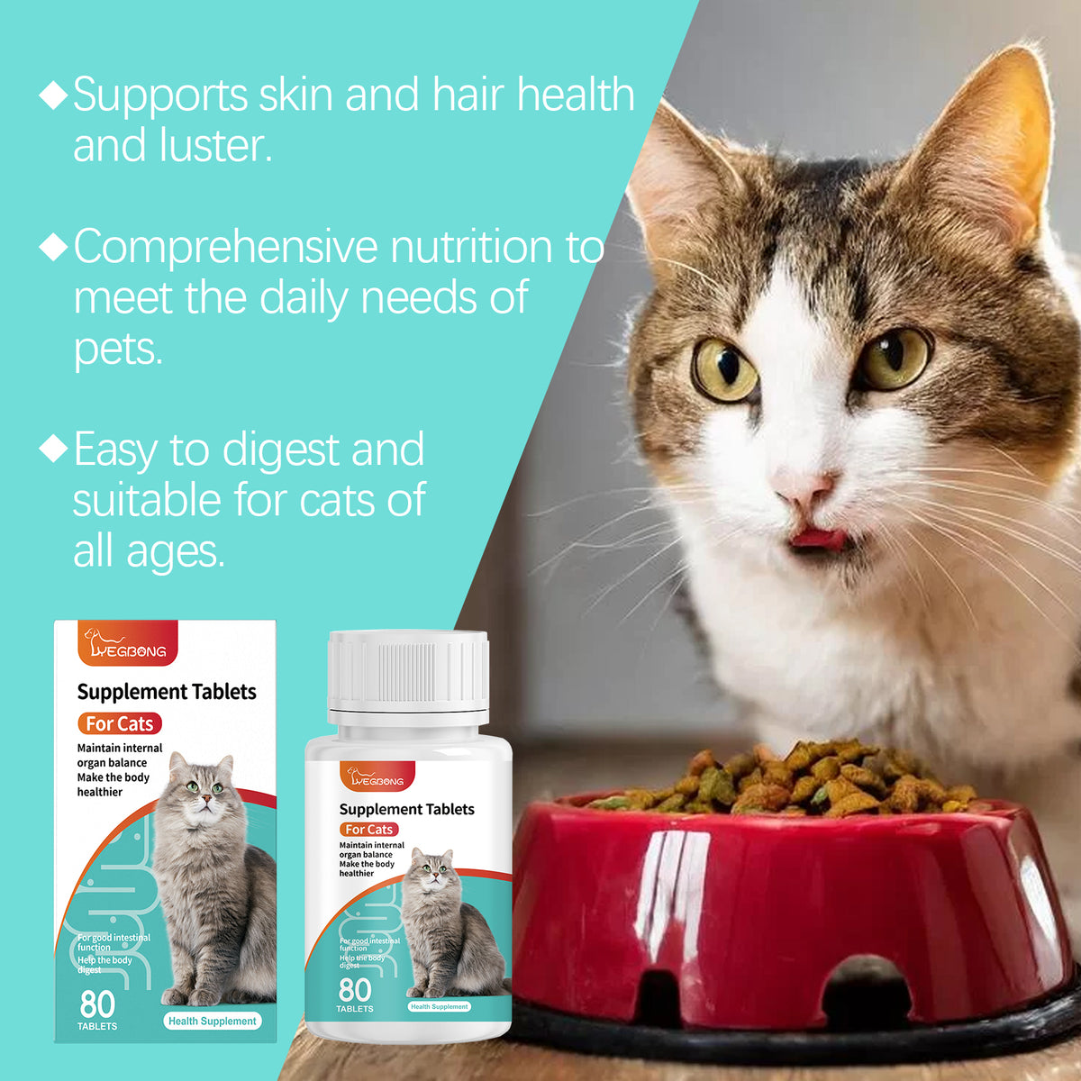 Cat Probiotic Tablets 80ct