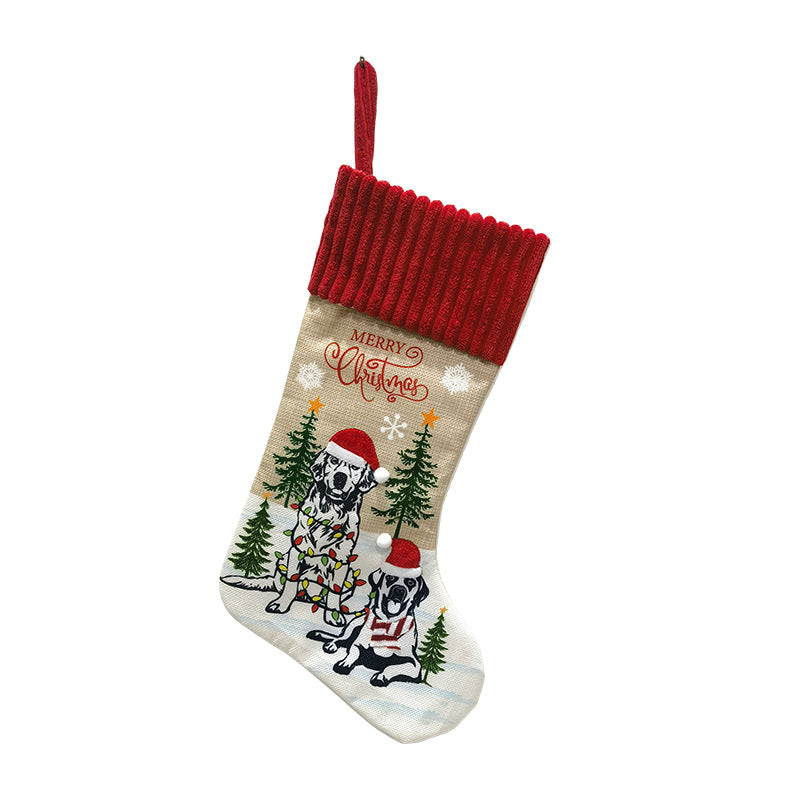 Dog print Christmas Stocking