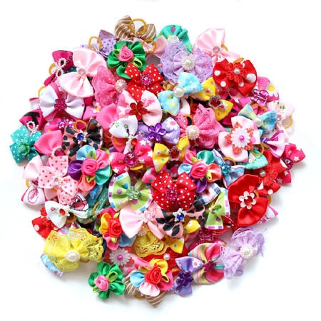10PCS Pet Hair Bows
