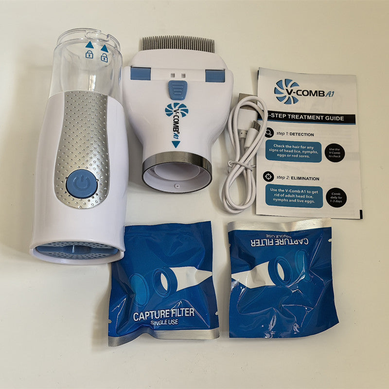 Rechargeable electric flea/lice comb