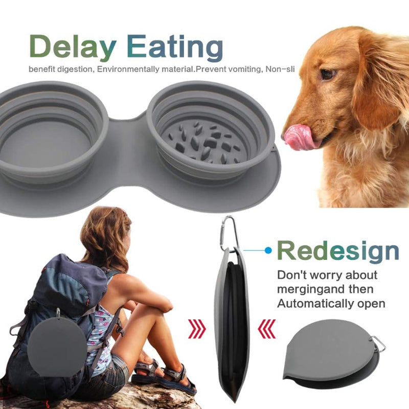 Foldable Silicone Slow Feeder/Water Bowls