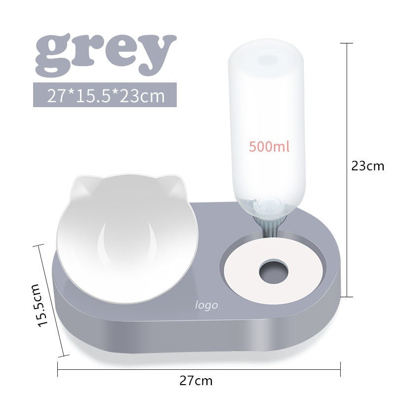 2-in-1 Cat Bowl Water Dispenser