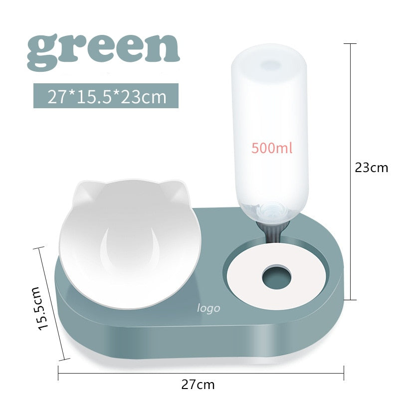 2-in-1 Cat Bowl Water Dispenser