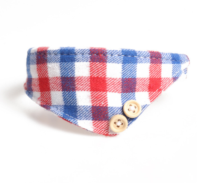 Plaid Bandana/Bow Collar