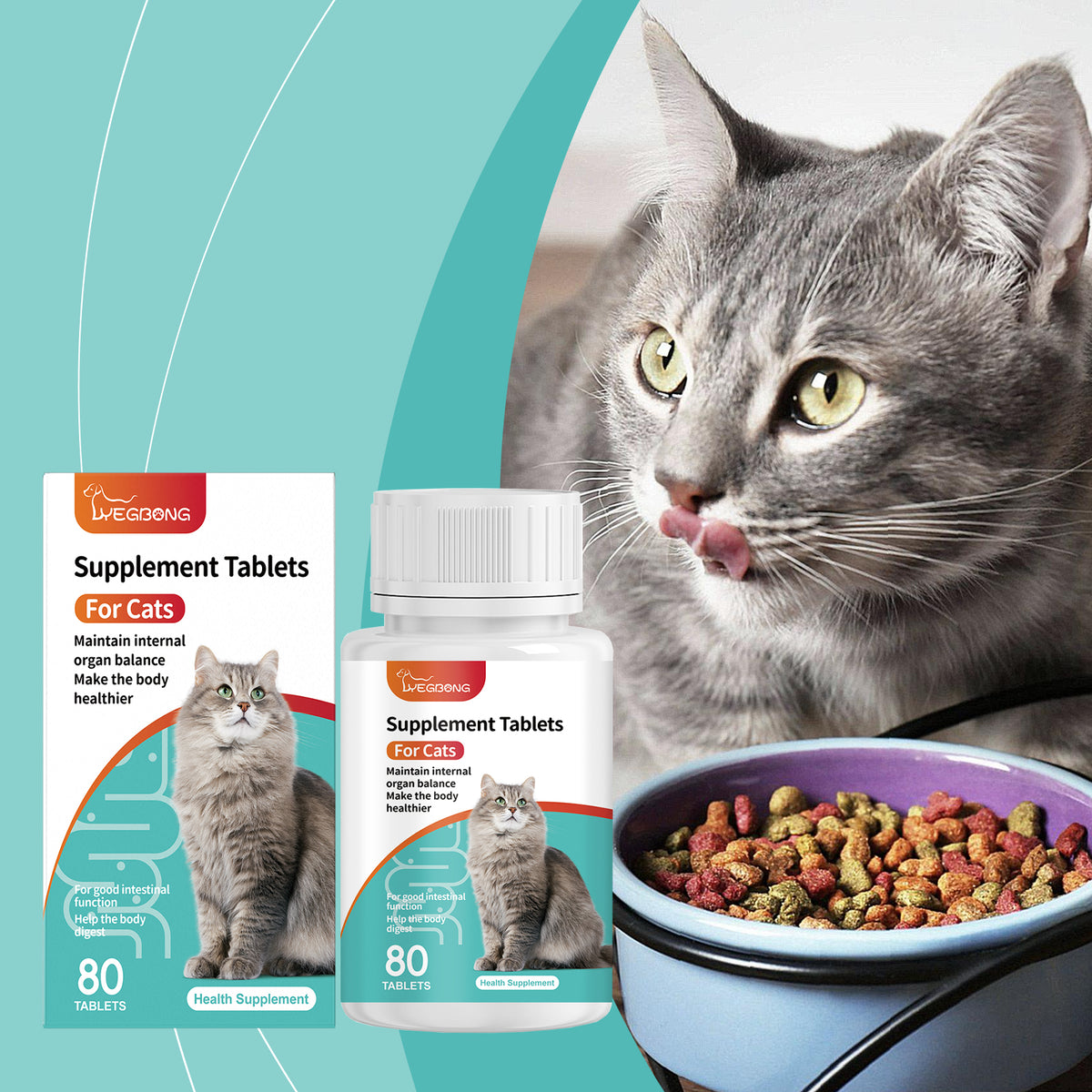 Cat Probiotic Tablets 80ct