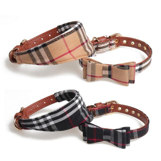 Plaid Bandana/Bow Collar