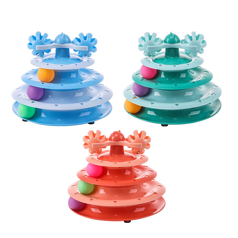 Four-layer track cat turntable