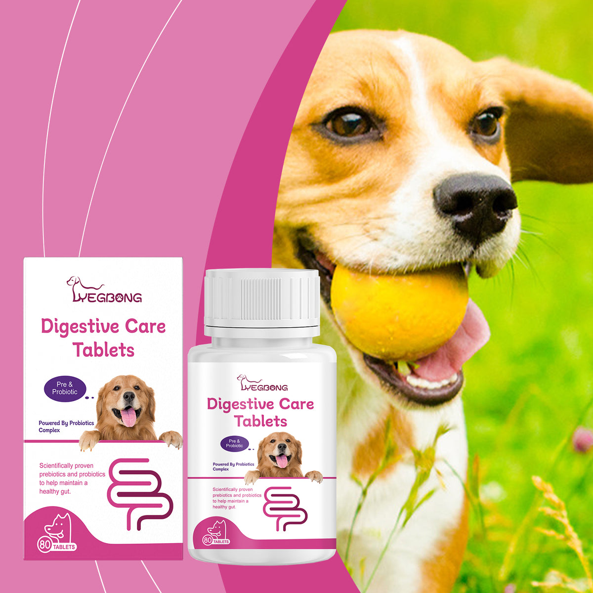 Dog Probiotic Tablets 80ct