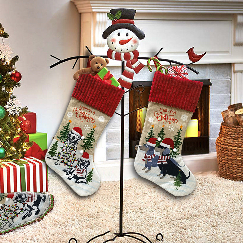 Dog print Christmas Stocking