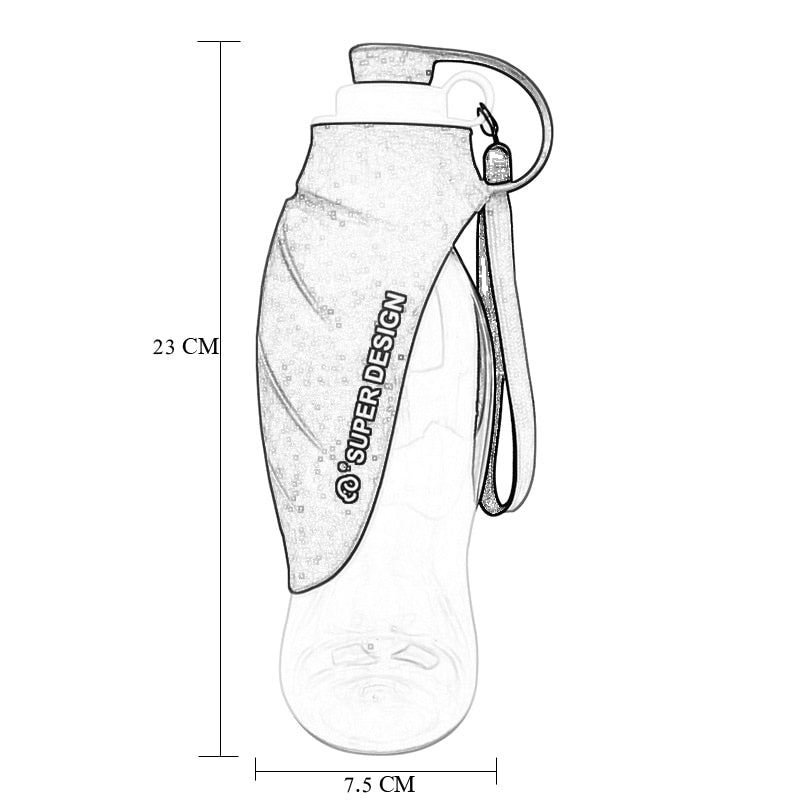 Portable Water Bottle Silicone Leaf Design