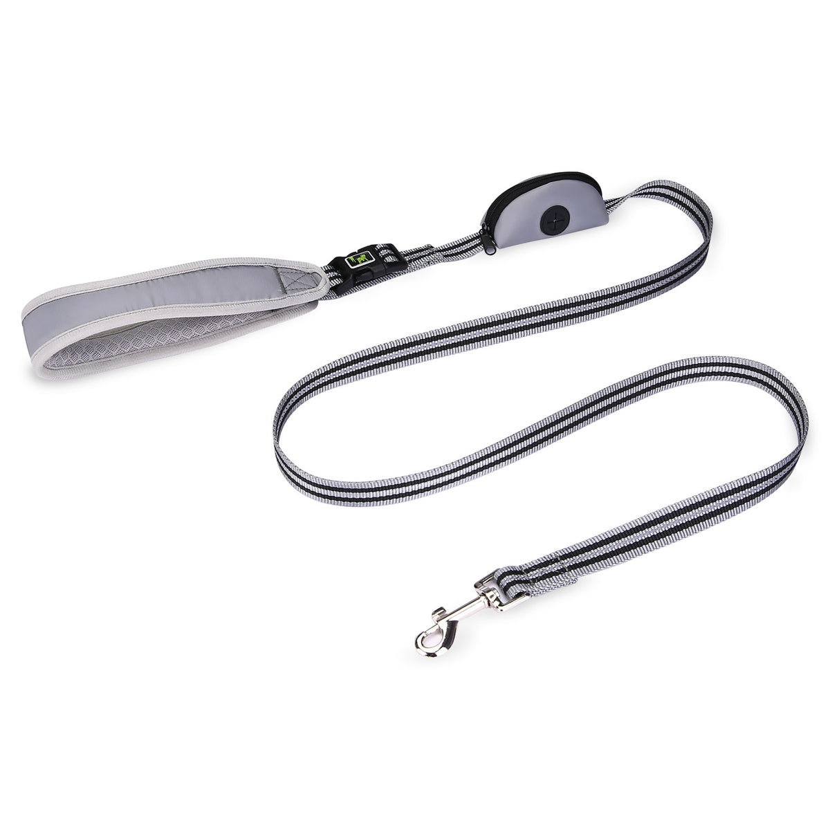 Reflective Leash with Poop Bag Dispenser