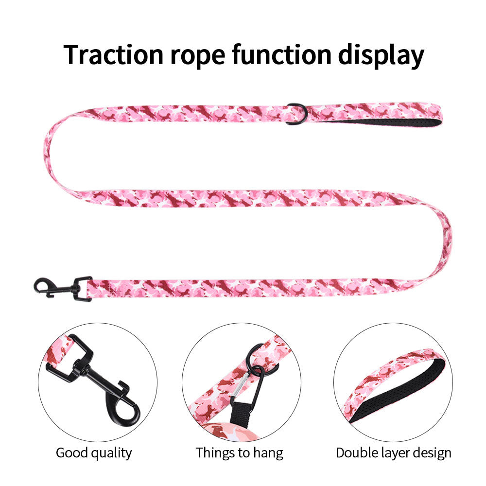 4Pc Harness/Collar/Leash/Poop Bag Set