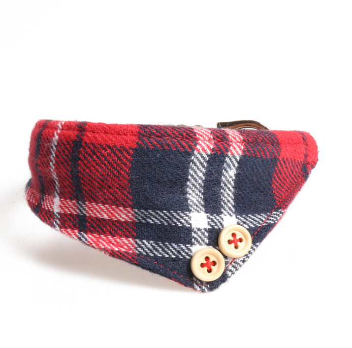 Plaid Bandana/Bow Collar