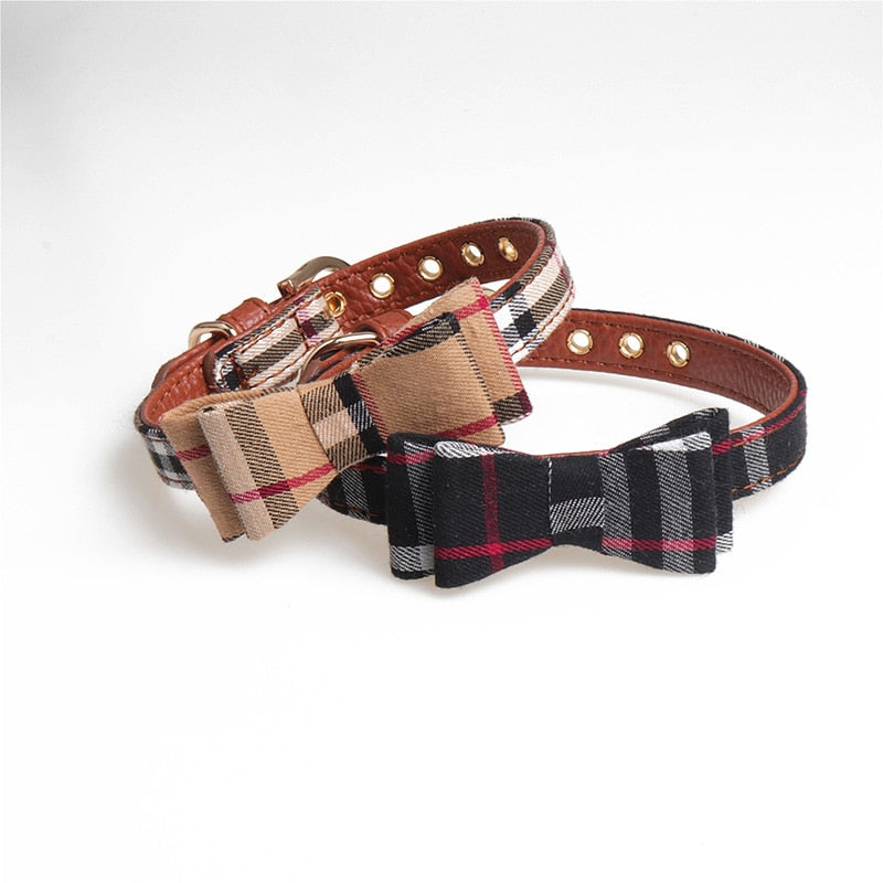 Plaid Bandana/Bow Collar
