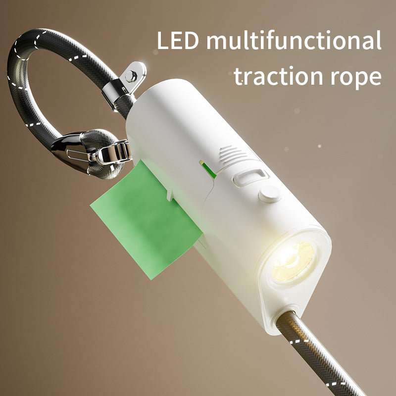 Dog Slip Lead with Flashlight/Bag Holder