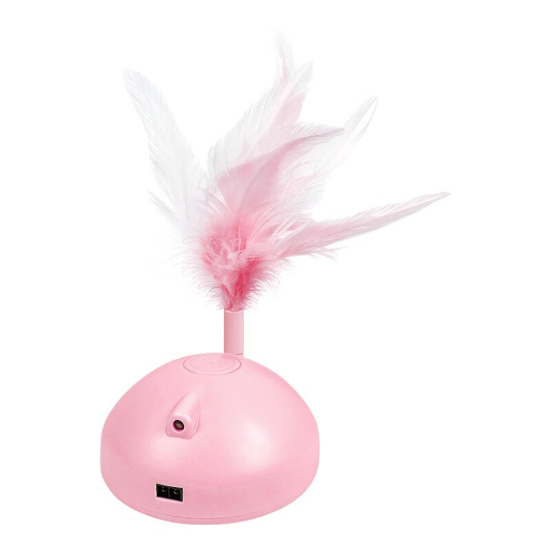 Roaming Cat toy with feather and laser