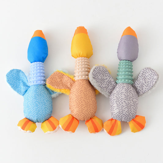 Squeaky Plush Toy with Teether