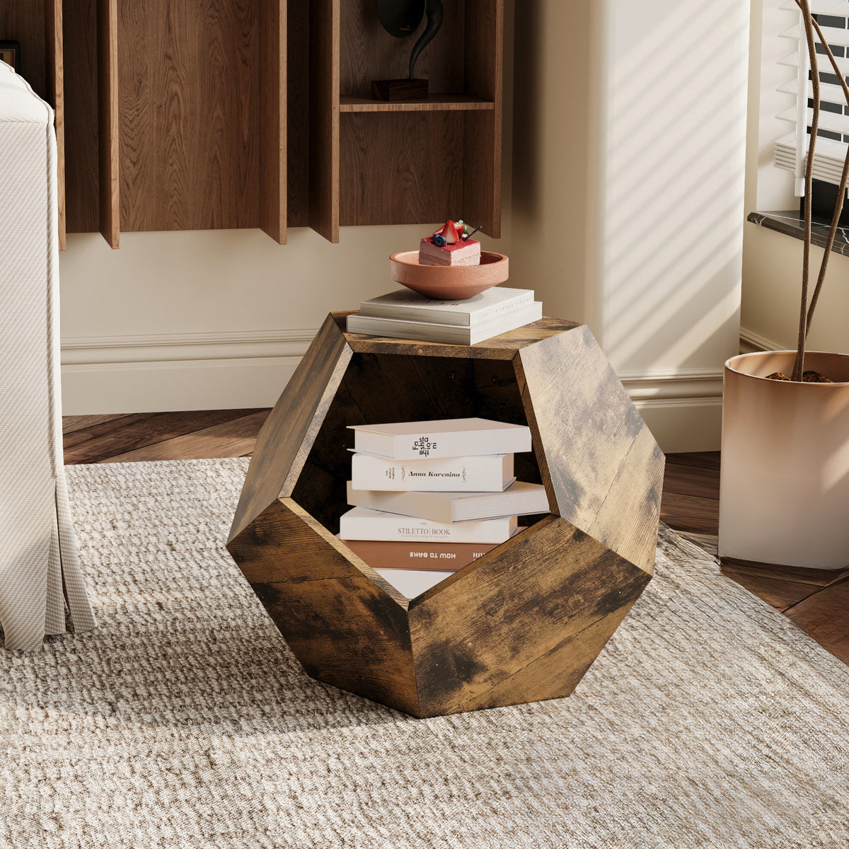 25.98'' geometric cat bed side table