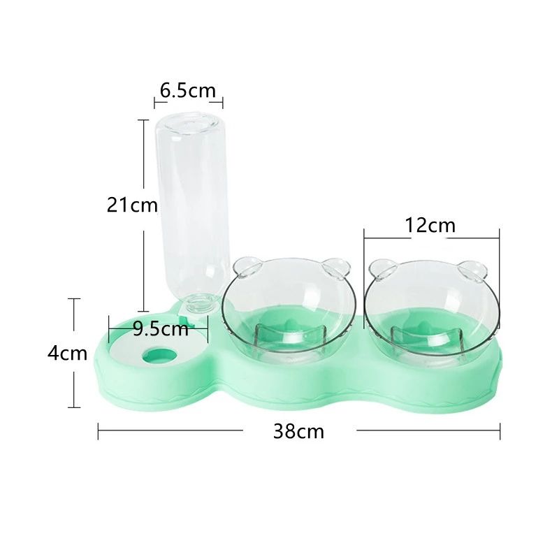 Cat food bowls with automatic waterer